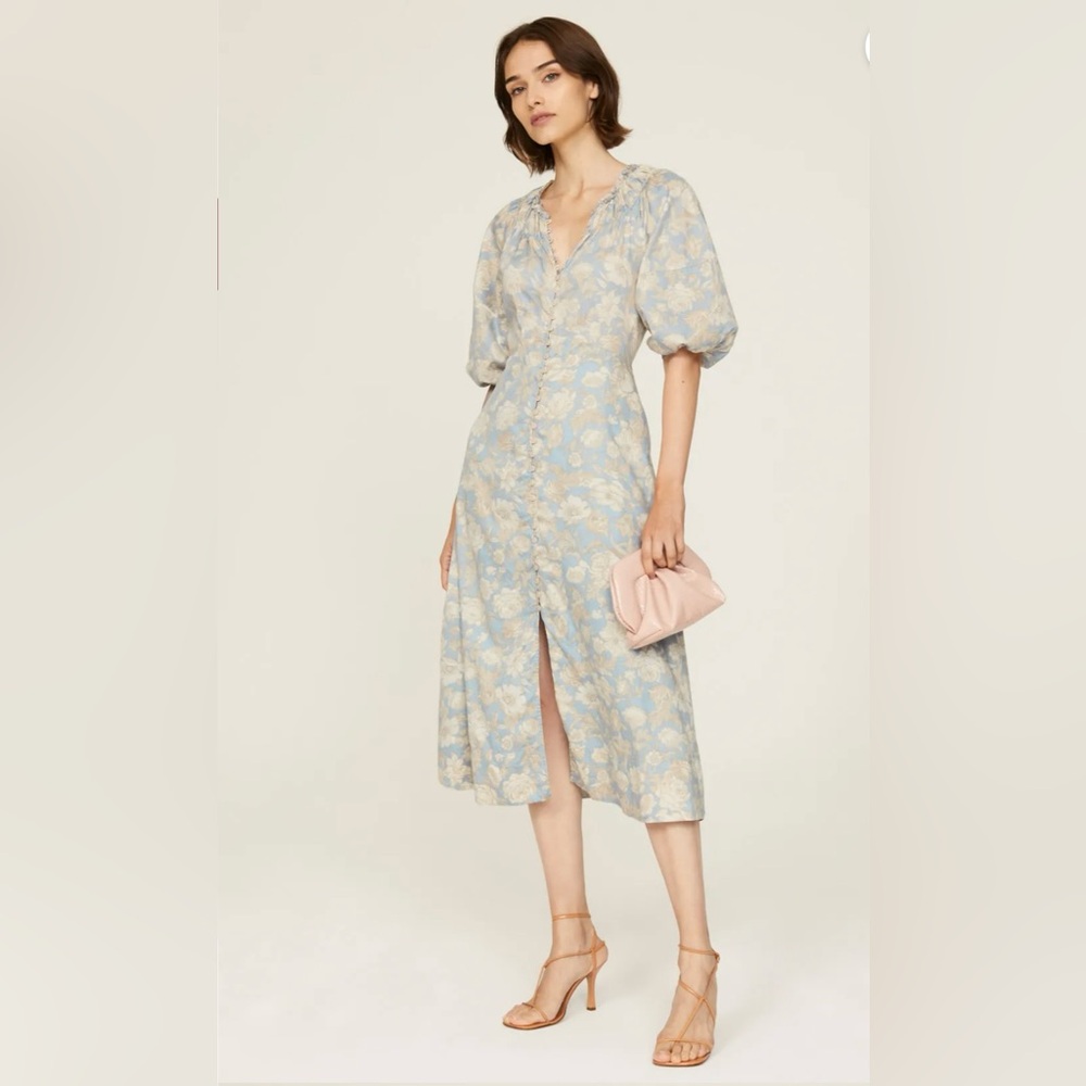 #209 Rebecca Taylor
Short Sleeve Satin Leaf Dress